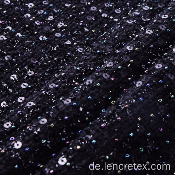 Polyester Paillettes Tweed Metallic Sequin Stickerei Stoff